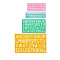 C-THRU 4 Piece Lettering Guide, Uppercase, Letters and Numbers